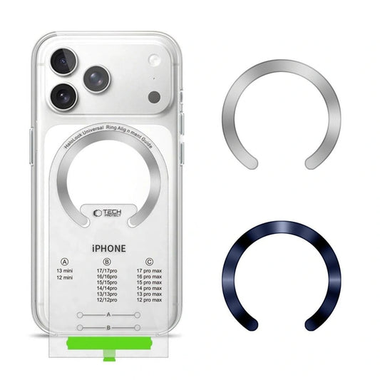 Pierścień magnetyczny Tech-Protect MMP-210 MagSafe - srebrny / granatowy