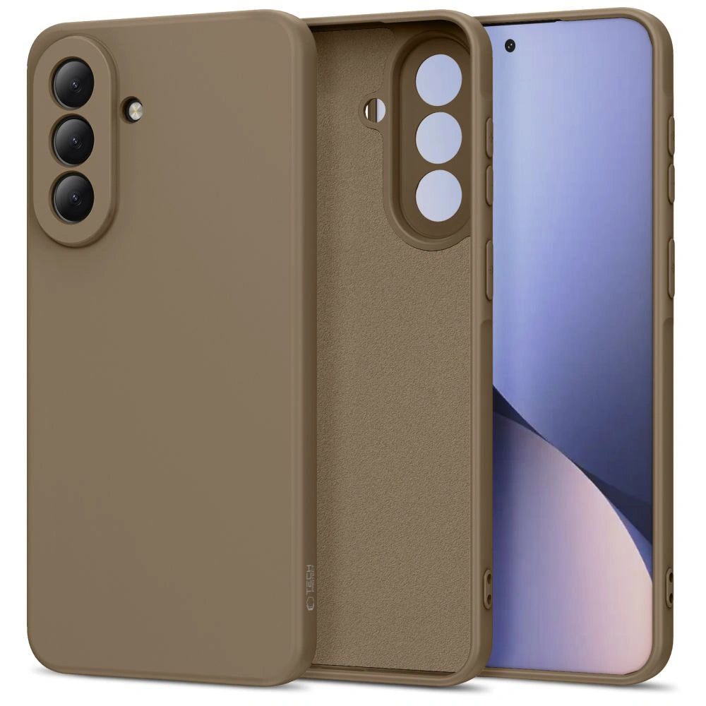 Etui Tech-Protect Icon na Samsung Galaxy A37 5G - brązowe