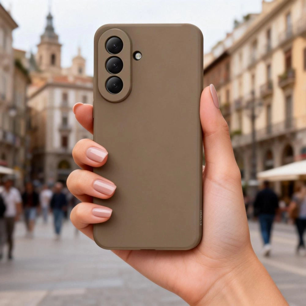 Etui Tech-Protect Icon na Samsung Galaxy A37 5G - brązowe – zdjęcie 4