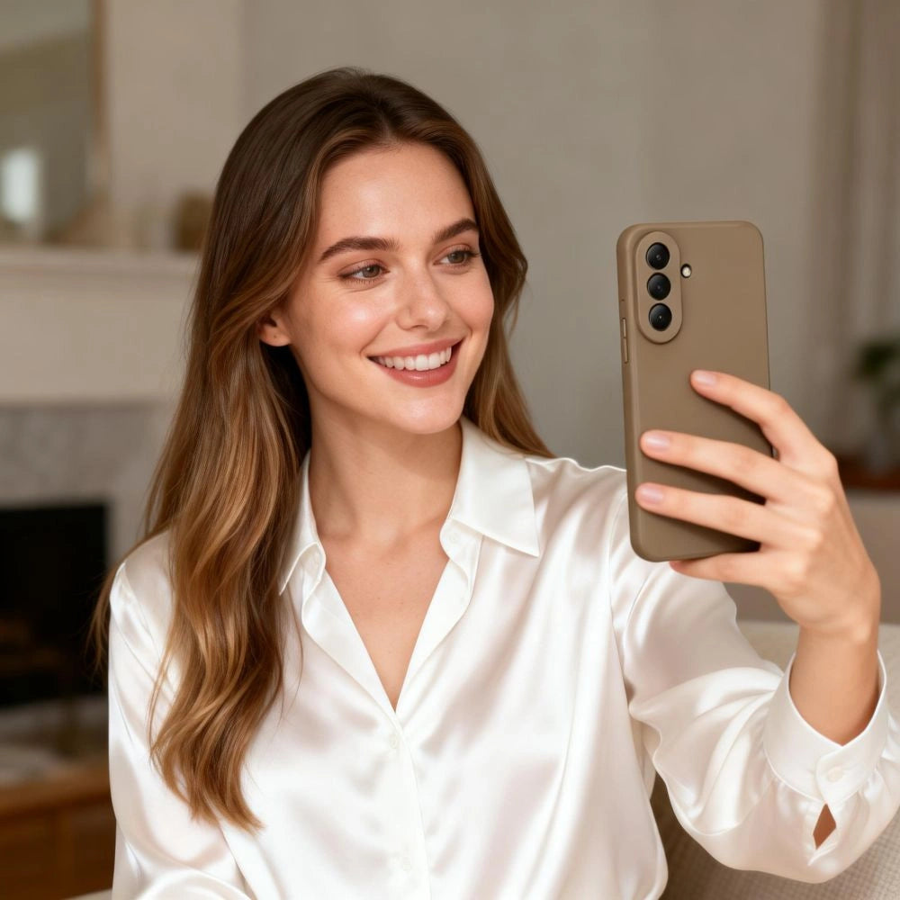 Etui Tech-Protect Icon na Samsung Galaxy A37 5G - brązowe – zdjęcie 5