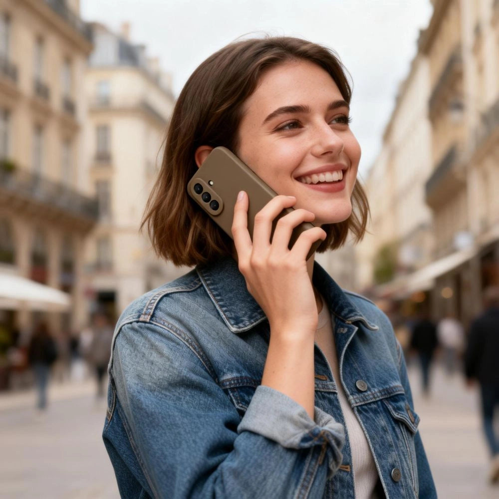Etui Tech-Protect Icon na Samsung Galaxy A37 5G - brązowe – zdjęcie 6