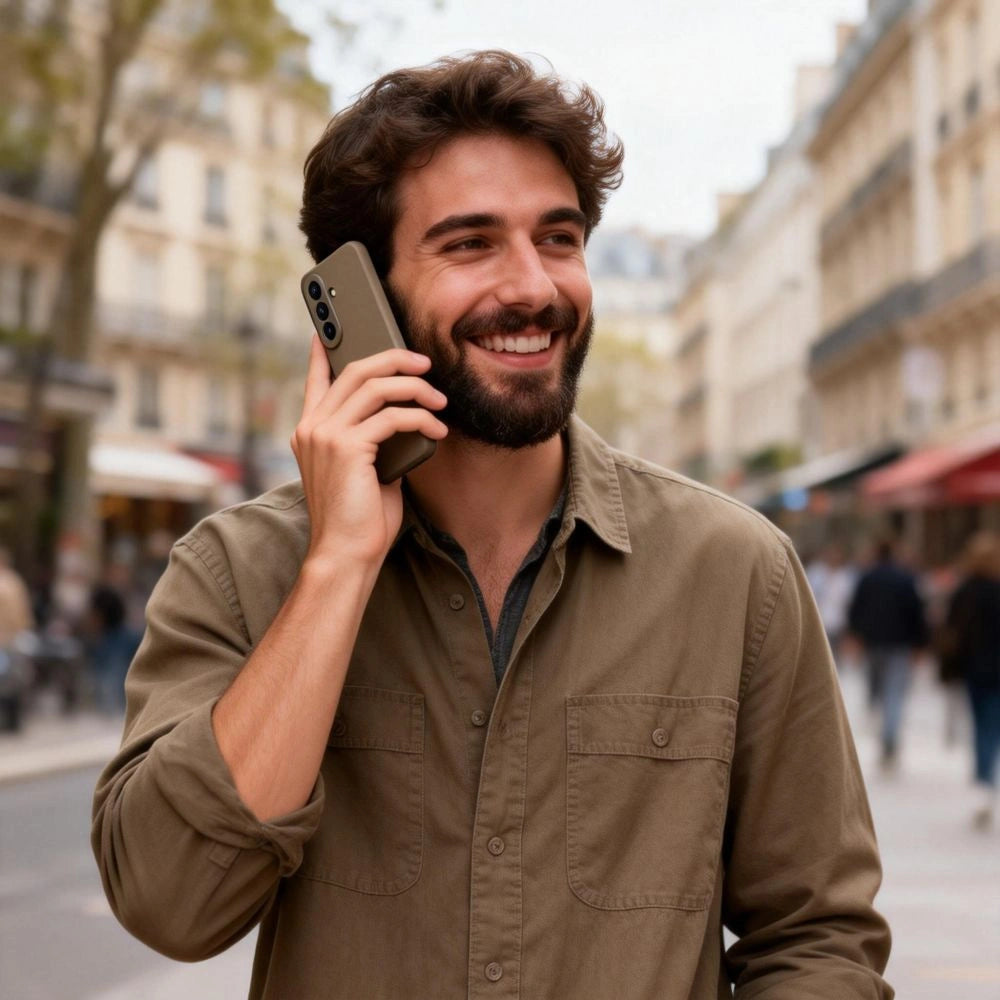 Etui Tech-Protect Icon na Samsung Galaxy A57 5G - brązowe – zdjęcie 3