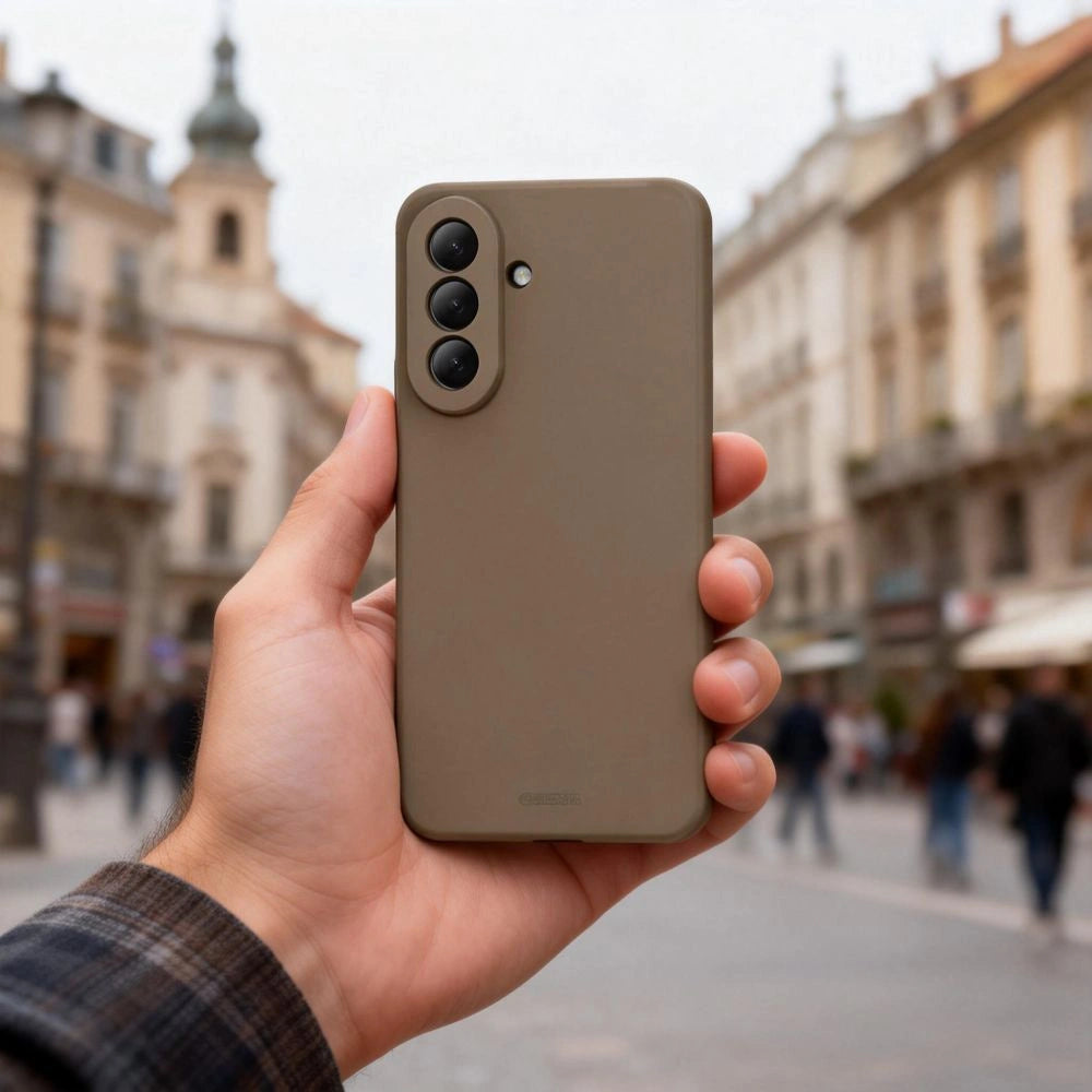 Etui Tech-Protect Icon na Samsung Galaxy A57 5G - brązowe – zdjęcie 4