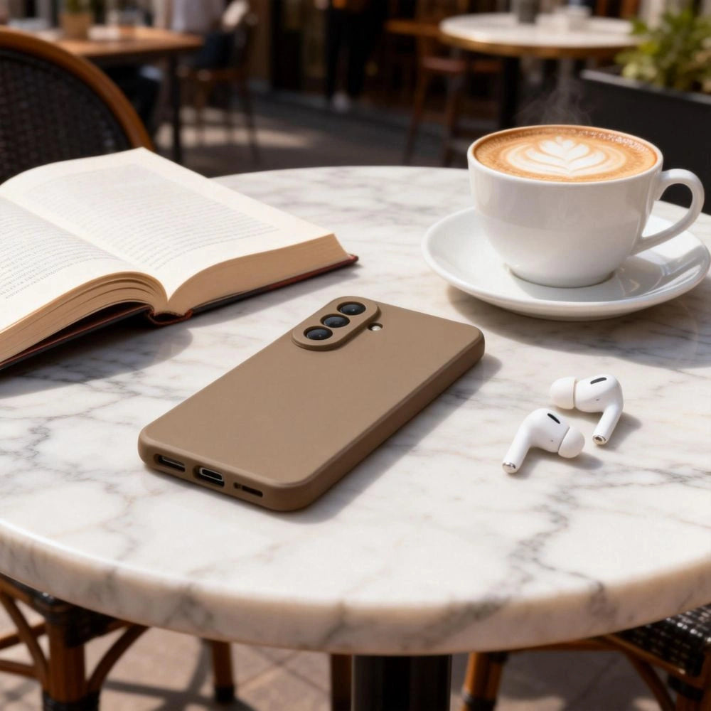 Etui Tech-Protect Icon na Samsung Galaxy A57 5G - brązowe – zdjęcie 5