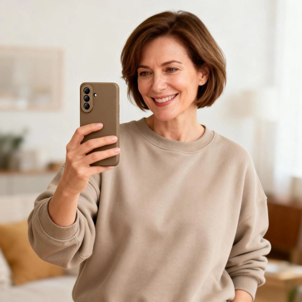 Etui Tech-Protect Icon na Samsung Galaxy A57 5G - brązowe – zdjęcie 6