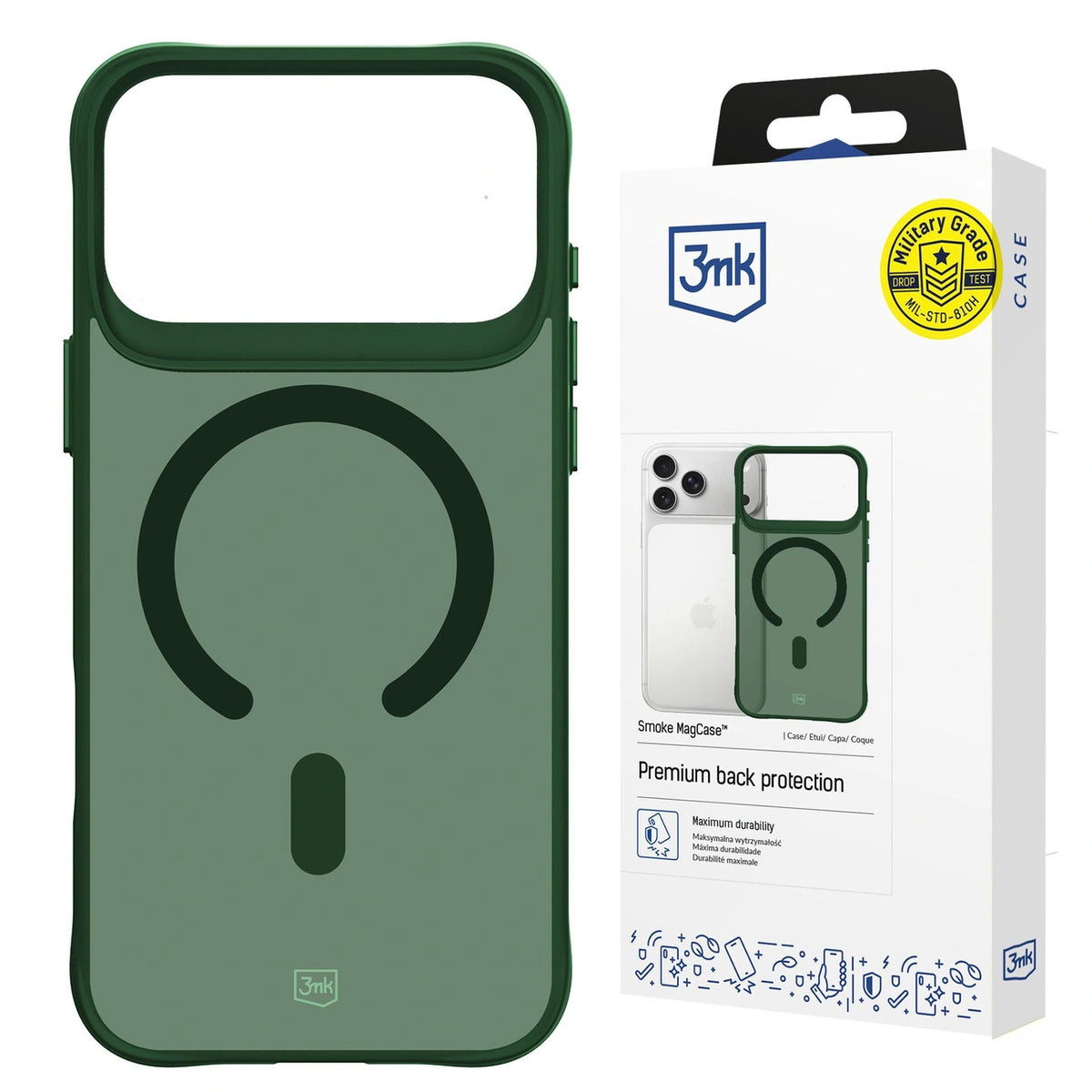 Etui 3mk Smoke MagCase na iPhone 17 Pro Max - zielone