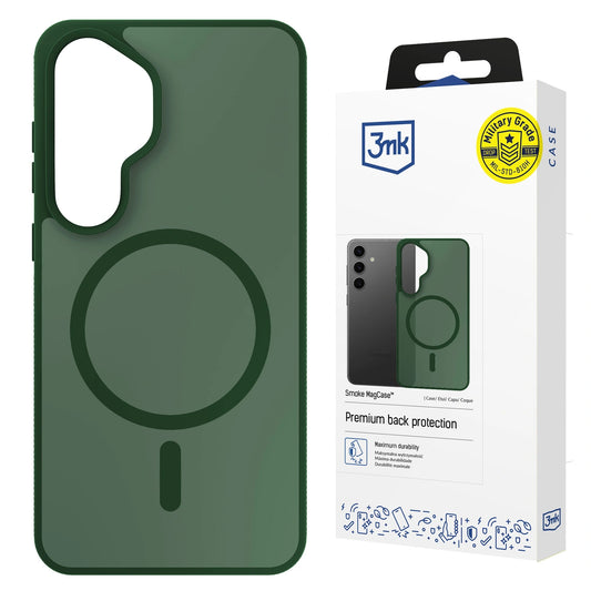 Etui 3mk Smoke MagCase na Samsung Galaxy S25 - zielone-półprzezroczyste