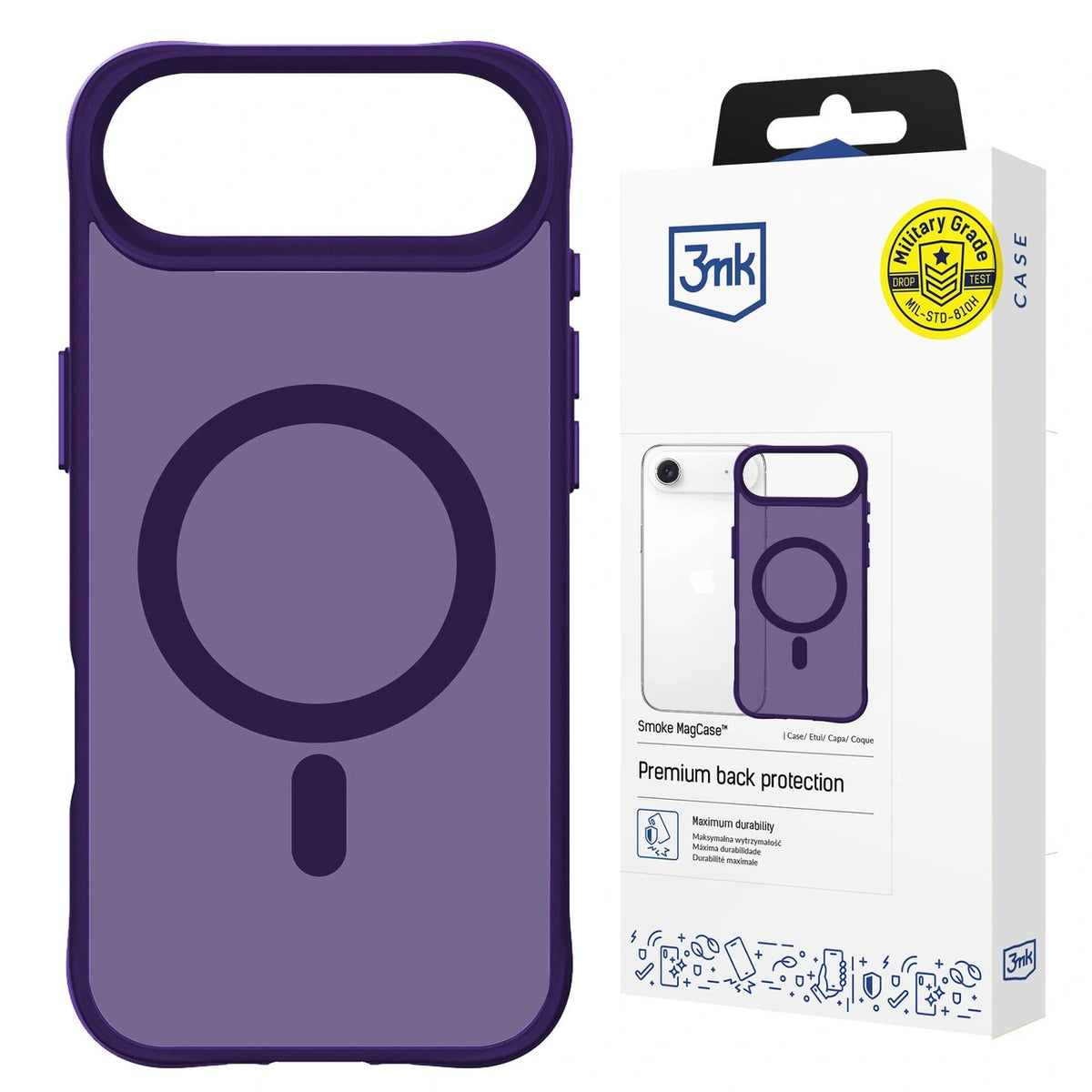 Etui 3mk Smoke MagCase na iPhone Air - fioletowe