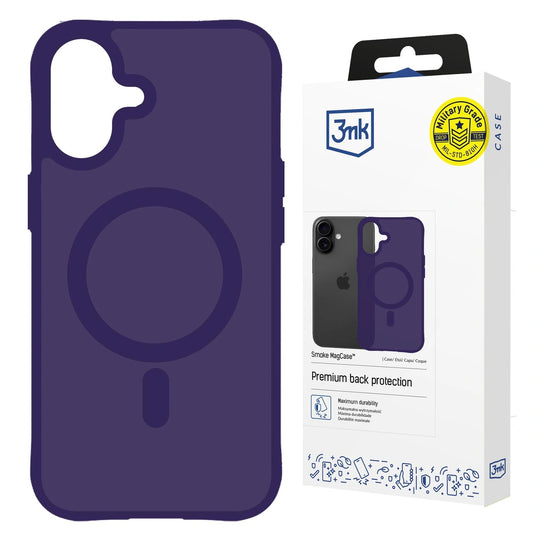 Etui 3mk Smoke MagCase na iPhone 17 - fioletowe-półprzezroczyste