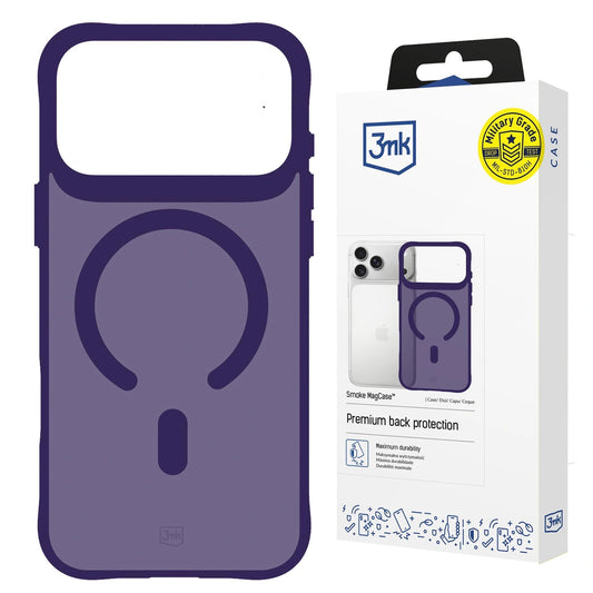 Etui 3mk Smoke MagCase na iPhone 17 Pro - fioletowe-półprzezroczyste