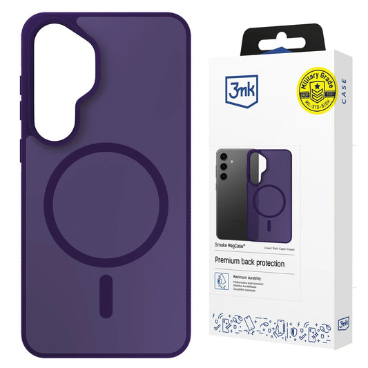 Etui 3mk Smoke MagCase na Samsung Galaxy S25 - fioletowe