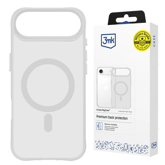 Etui 3mk Smoke MagCase na iPhone Air - białe-półprzezroczyste