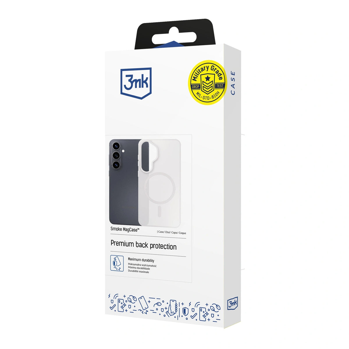 Etui 3mk Smoke MagCase na iPhone 17 - białe-półprzezroczyste