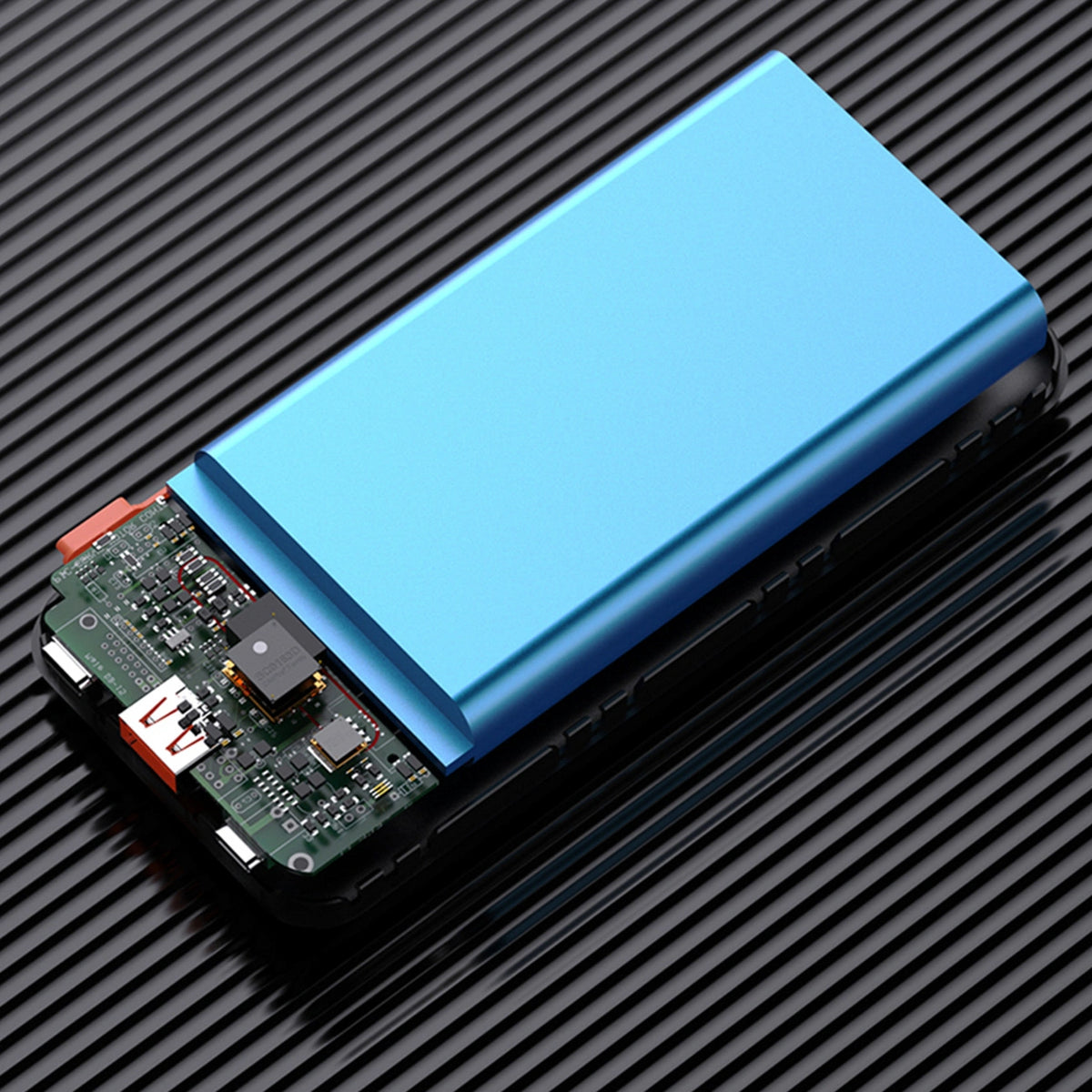 Powerbank Wozinsky 20000mAh 22,5W PD20W z wbudowanymi kablami - czarny – zdjęcie 6