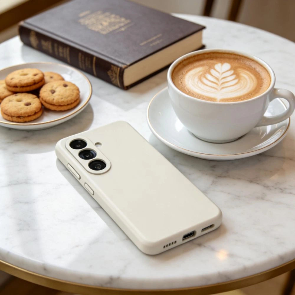 Etui Tech-Protect Silicone MagSafe na Samsung Galaxy S26+ - beżowe – zdjęcie 5