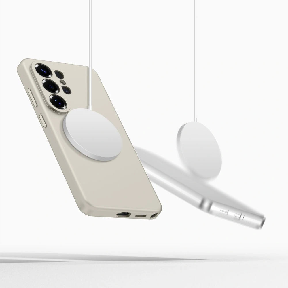 Etui Tech-Protect Silicone MagSafe na Samsung Galaxy S26 Ultra - beżowe – zdjęcie 4