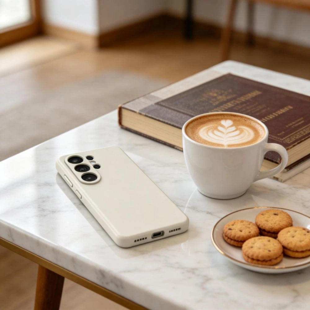 Etui Tech-Protect Silicone MagSafe na Samsung Galaxy S26 Ultra - beżowe – zdjęcie 5