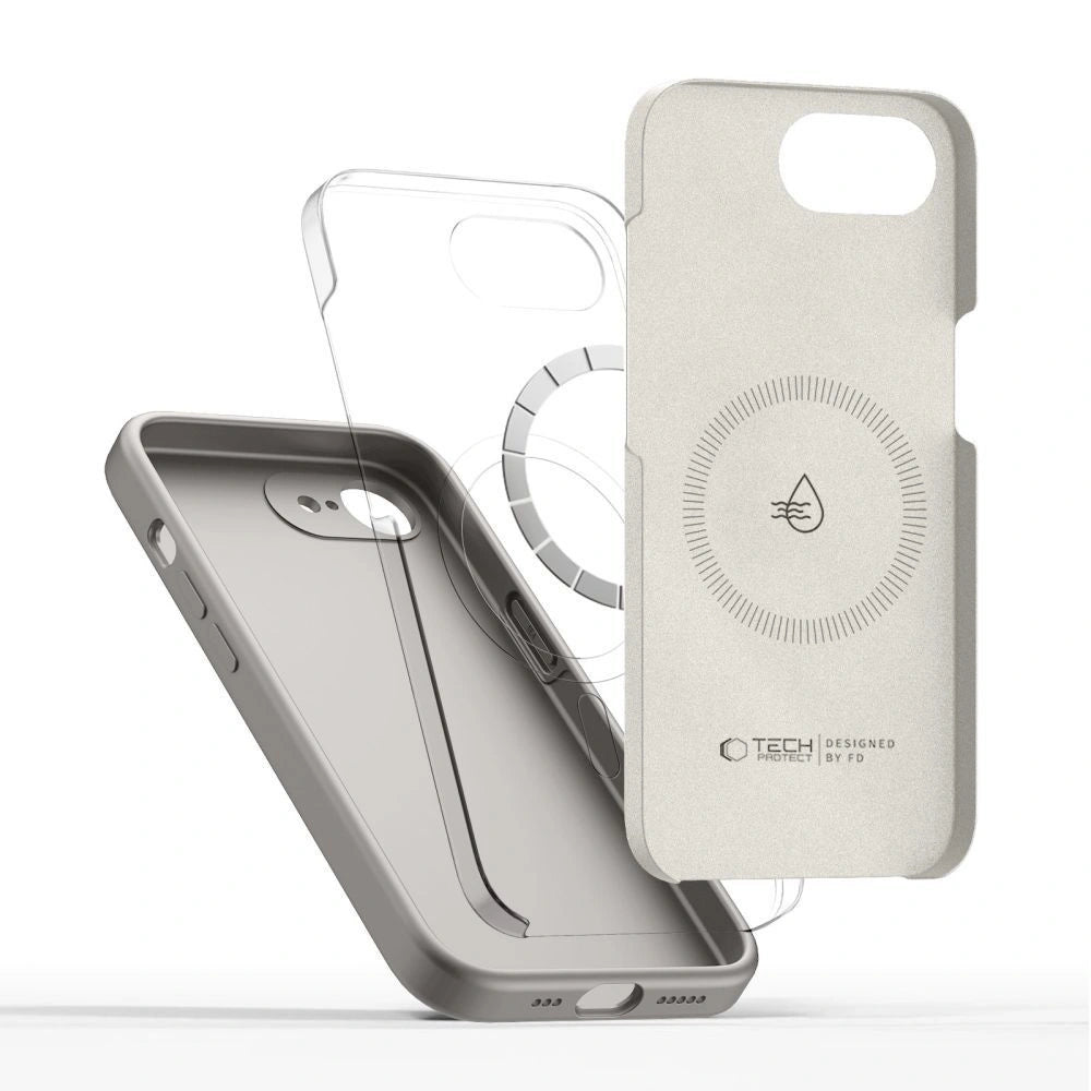 Etui Tech-Protect Silicone MagSafe na iPhone 16e / 17e - szare – zdjęcie 3