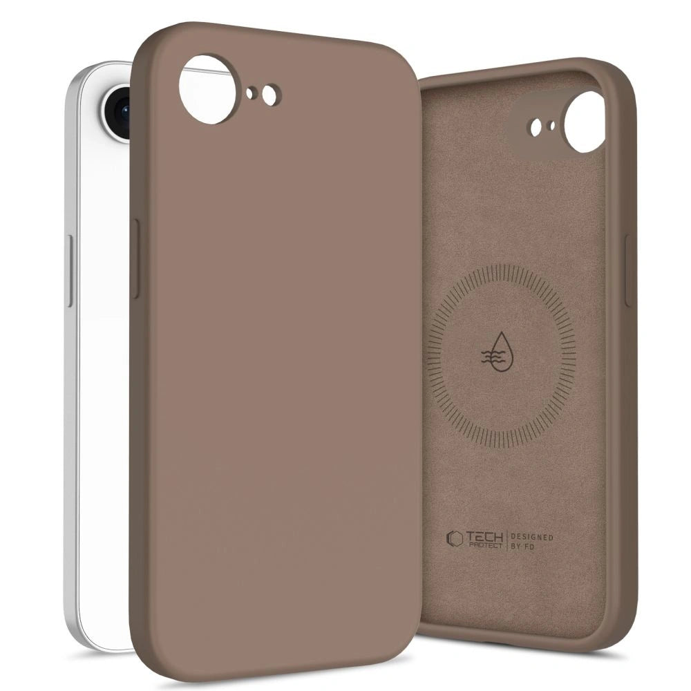Etui Tech-Protect Silicone MagSafe na iPhone 16e / 17e - brązowe – zdjęcie 2