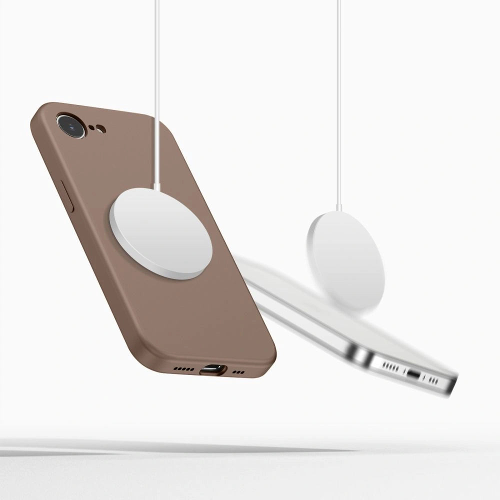 Etui Tech-Protect Silicone MagSafe na iPhone 16e / 17e - brązowe – zdjęcie 3