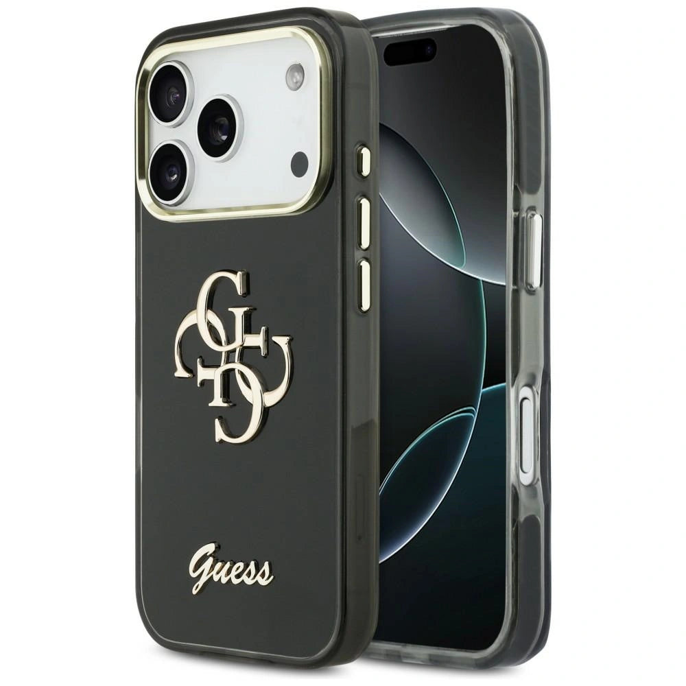 Etui Guess IML 4G Script Metal na iPhone 17 Pro - czarne