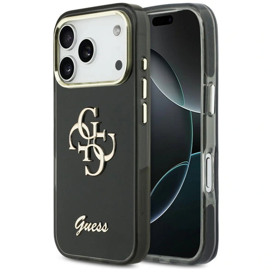 Etui Guess IML 4G Script Metal na iPhone 17 Pro - czarne
