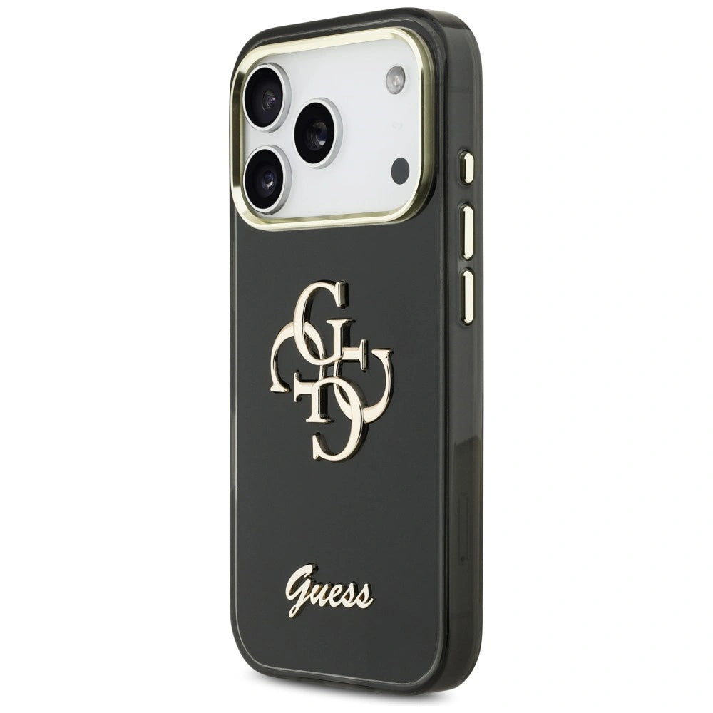 Etui Guess IML 4G Script Metal na iPhone 17 Pro - czarne – zdjęcie 2
