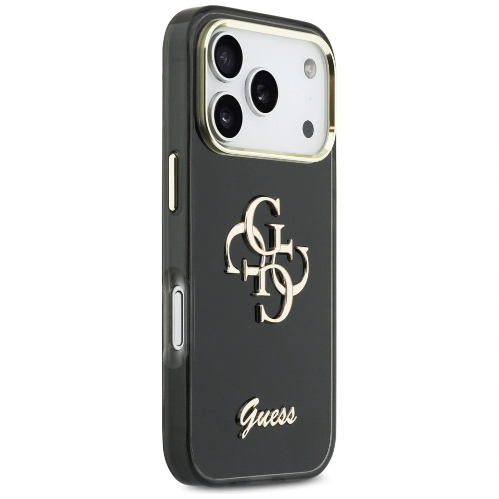 Etui Guess IML 4G Script Metal na iPhone 17 Pro - czarne – zdjęcie 4