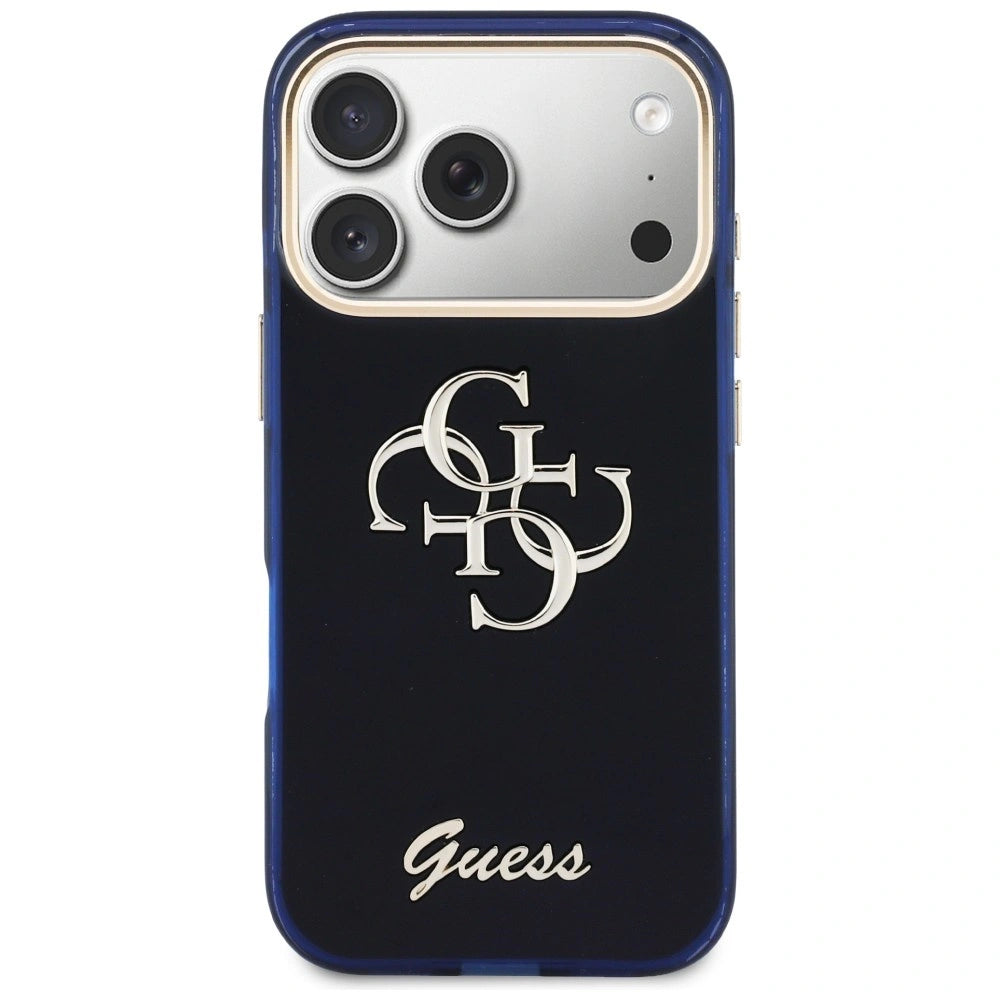 Etui Guess IML 4G Script Metal na iPhone 17 Pro - niebieskie – zdjęcie 3