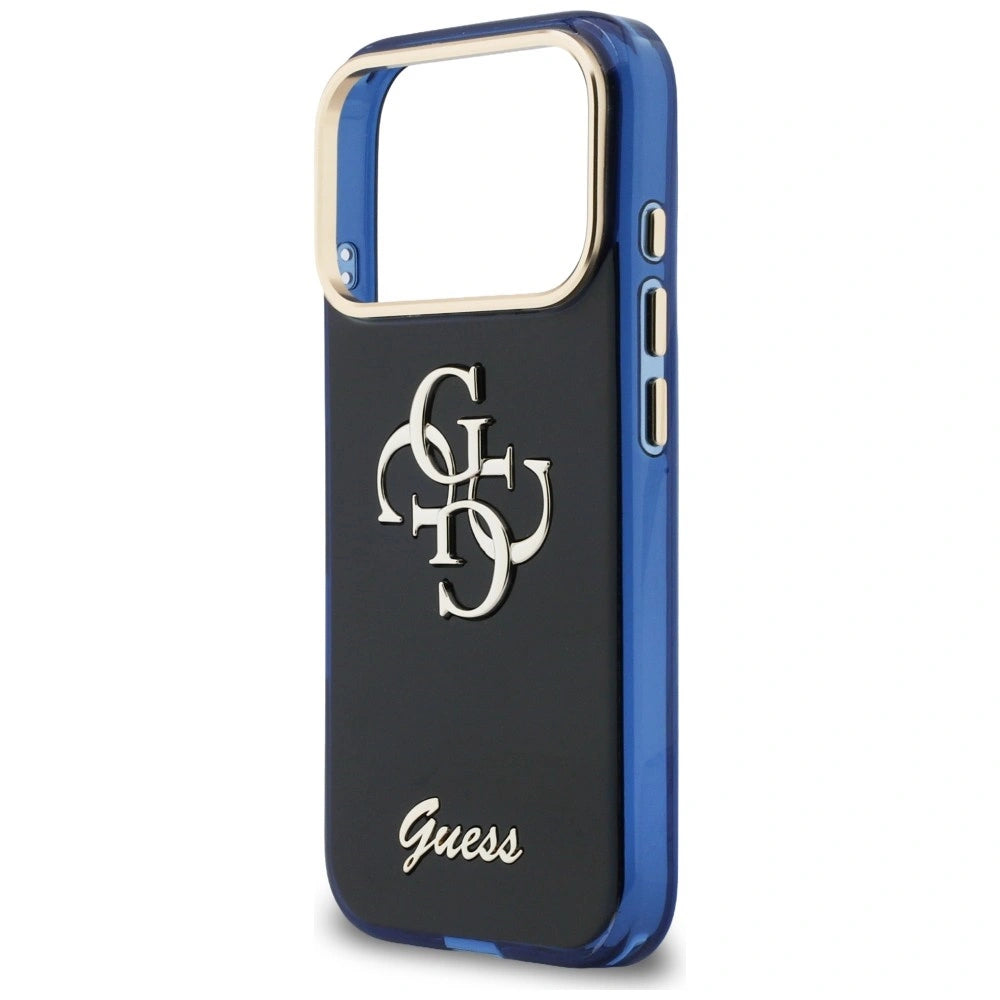 Etui Guess IML 4G Script Metal na iPhone 17 Pro - niebieskie – zdjęcie 6