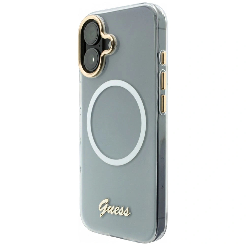 Etui Guess IML Gradient Script Metal MagSafe na iPhone 17 - białe – zdjęcie 2