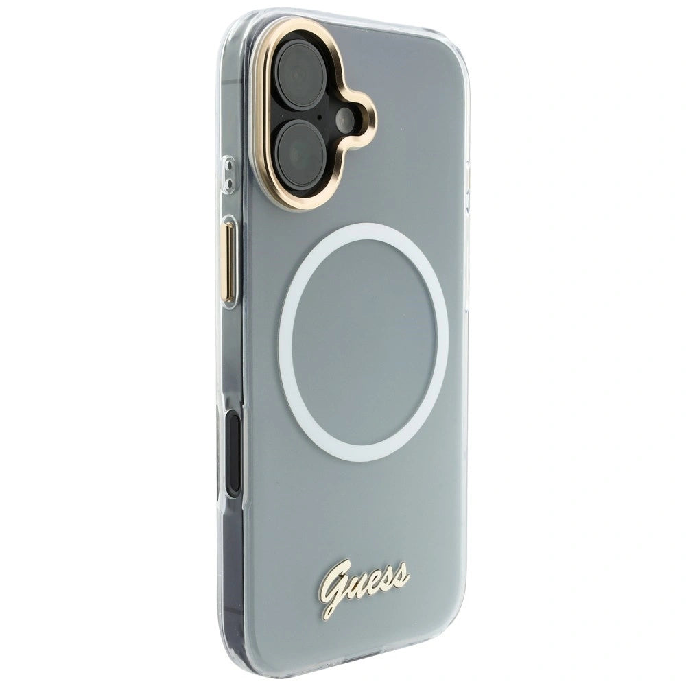 Etui Guess IML Gradient Script Metal MagSafe na iPhone 17 - białe – zdjęcie 4