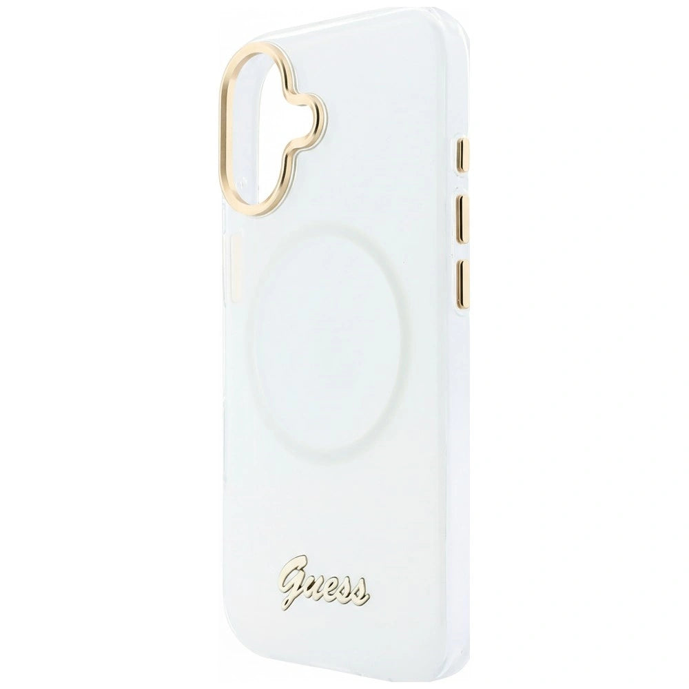 Etui Guess IML Gradient Script Metal MagSafe na iPhone 17 - białe – zdjęcie 6