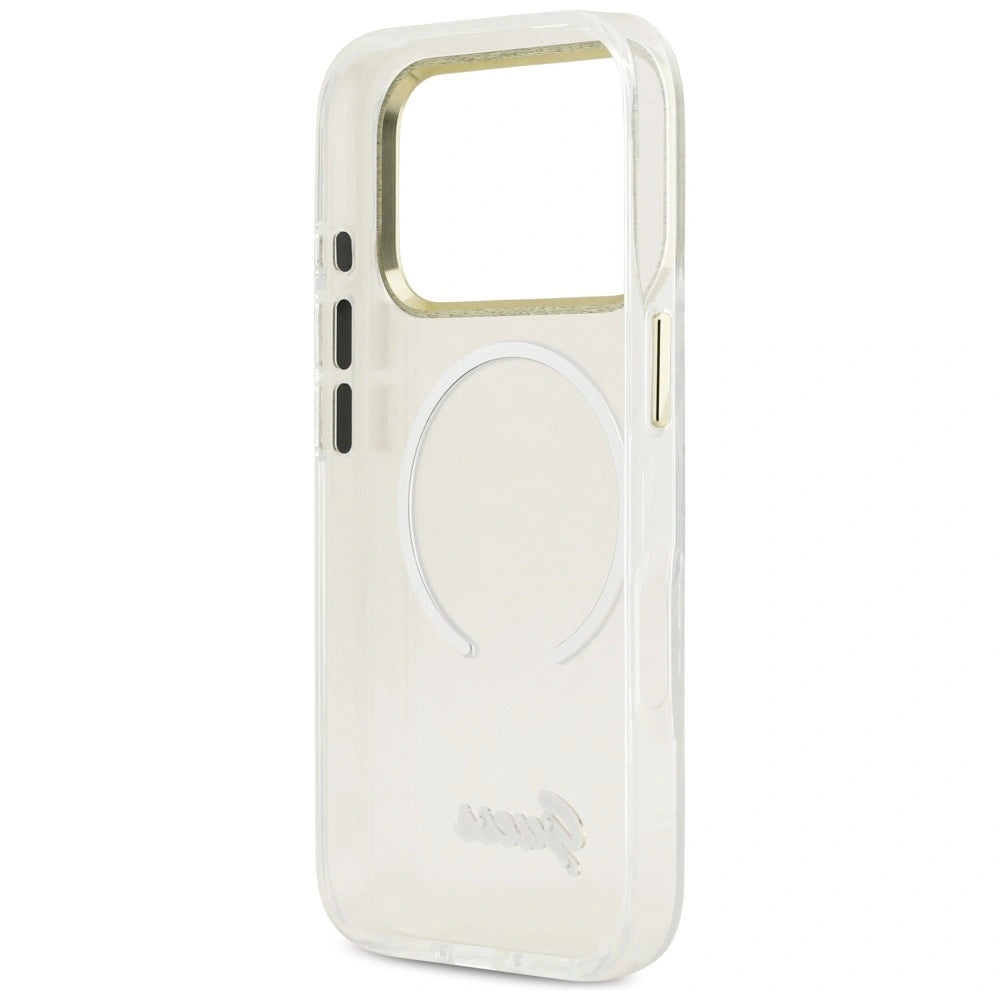 Etui Guess IML Gradient Script Metal MagSafe na iPhone 17 Pro - białe – zdjęcie 7
