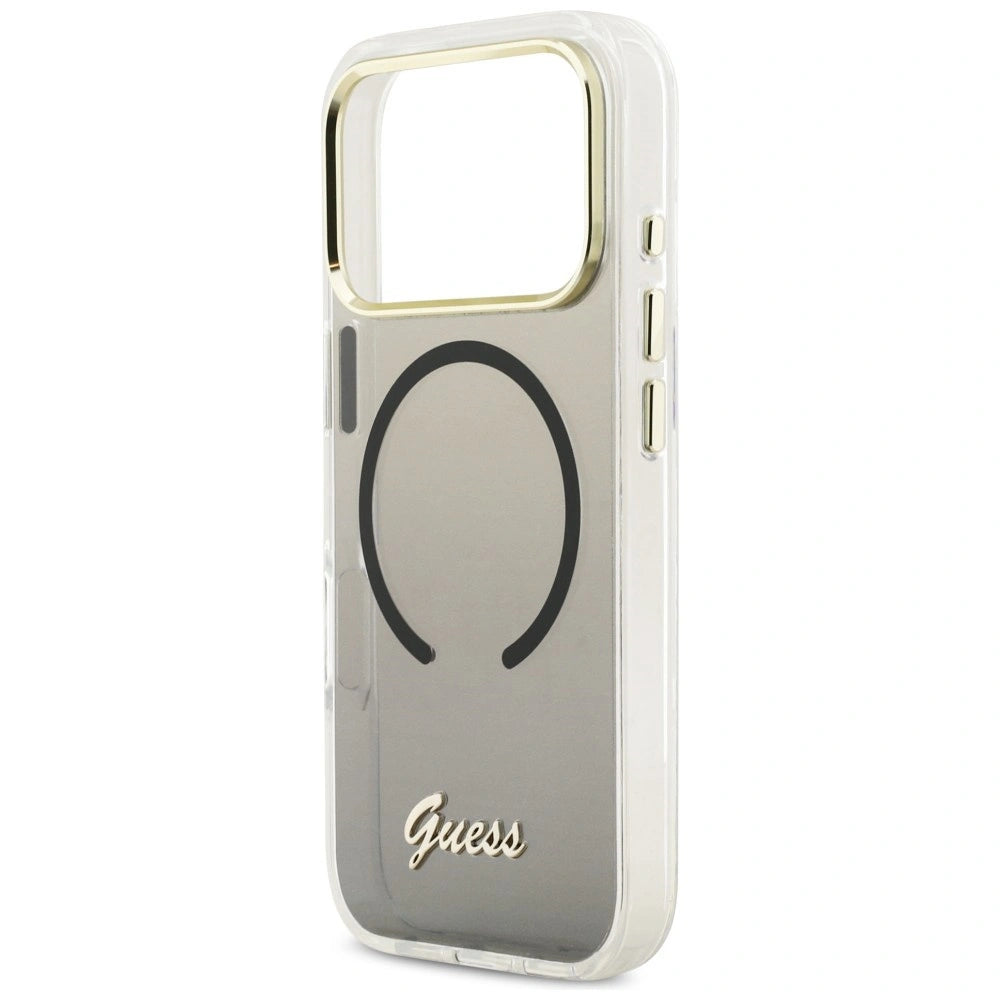 Etui Guess IML Gradient Script Metal MagSafe na iPhone 17 Pro Max - czarne – zdjęcie 6