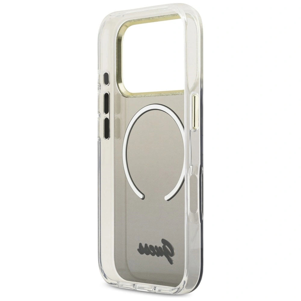 Etui Guess IML Gradient Script Metal MagSafe na iPhone 17 Pro Max - czarne – zdjęcie 7