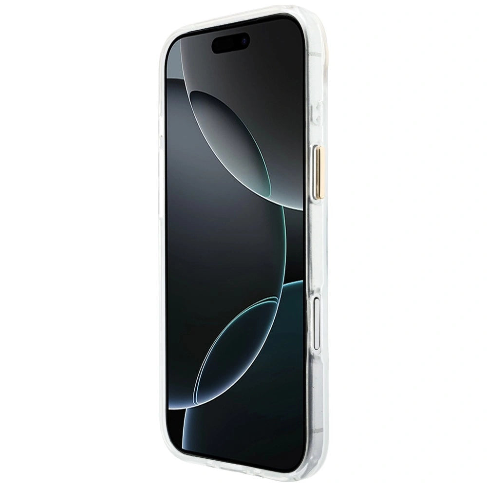 Etui Guess IML Gradient Script Metal MagSafe na iPhone Air - białe – zdjęcie 5