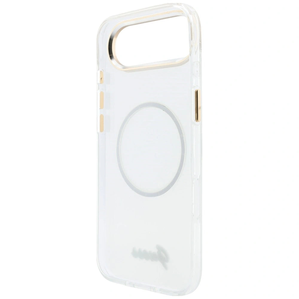 Etui Guess IML Gradient Script Metal MagSafe na iPhone Air - białe – zdjęcie 7