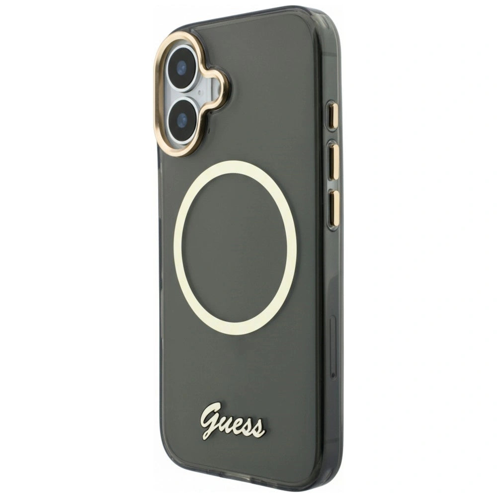 Etui Guess IML Script Metal MagSafe na iPhone 17 - czarne – zdjęcie 2