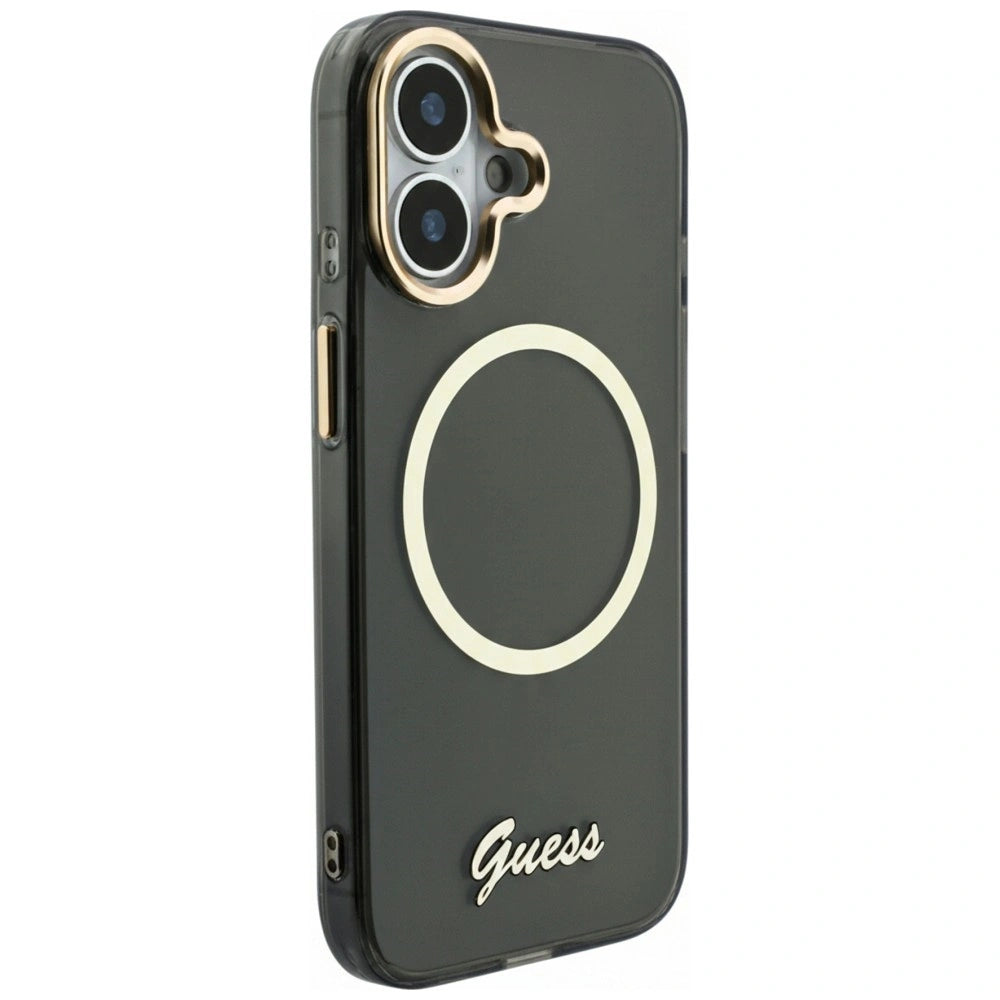 Etui Guess IML Script Metal MagSafe na iPhone 17 - czarne – zdjęcie 4