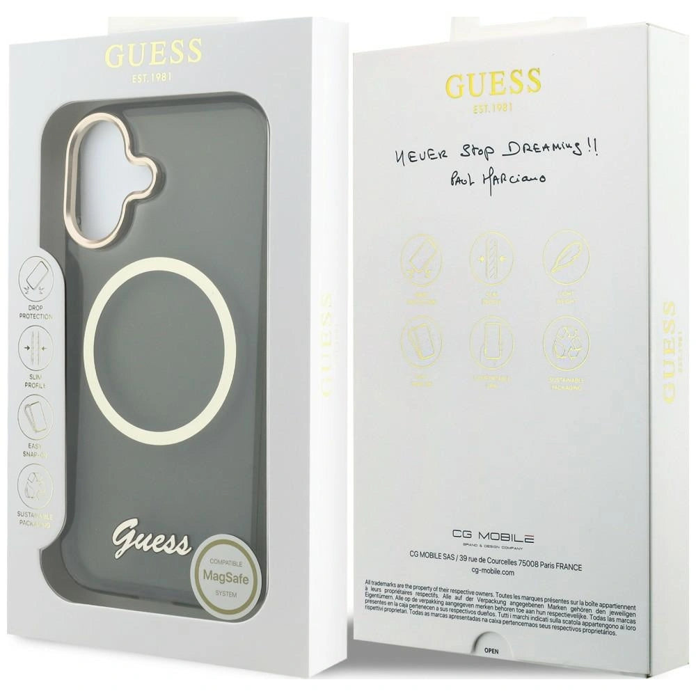 Etui Guess IML Script Metal MagSafe na iPhone 17 - czarne – zdjęcie 8