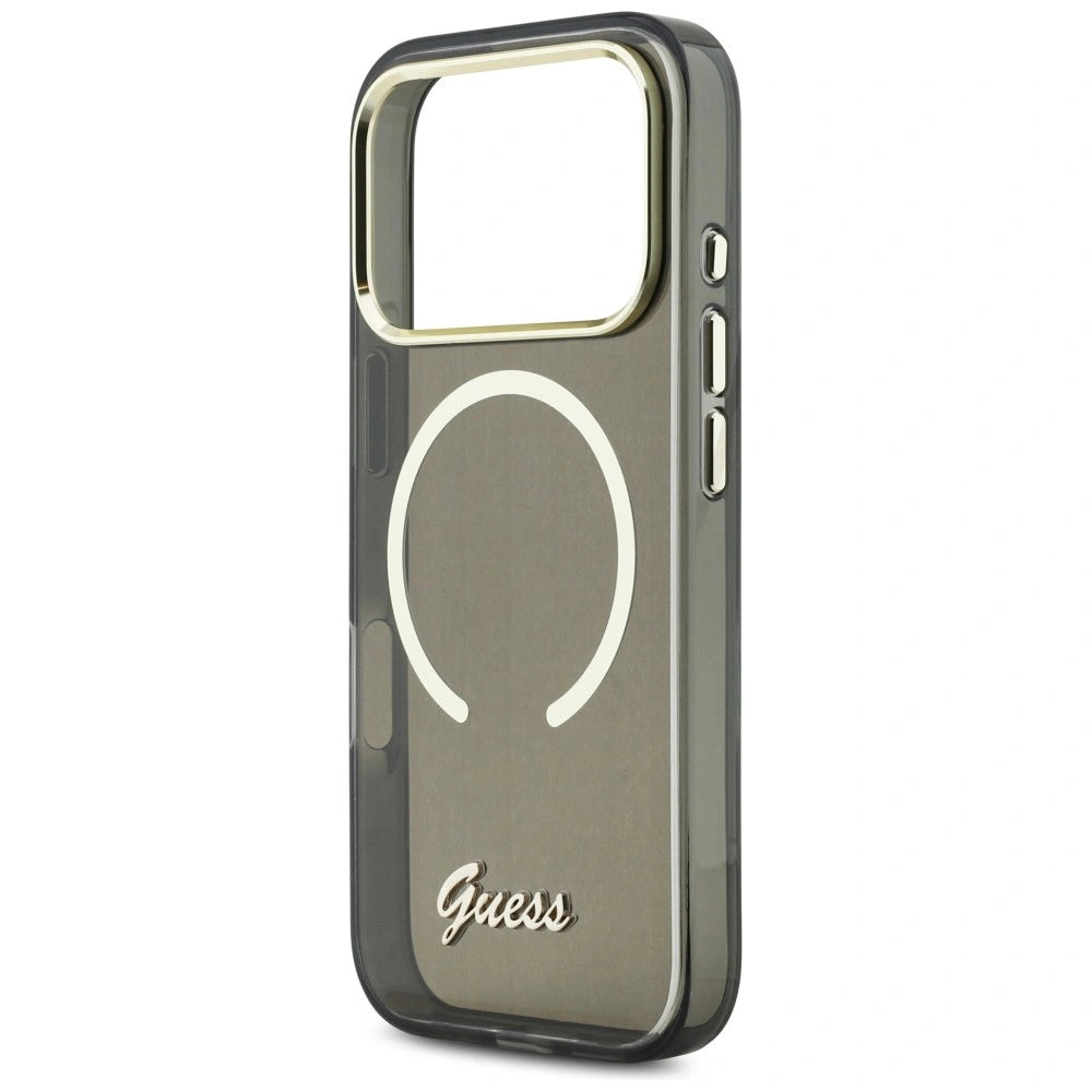 Etui Guess IML Script Metal MagSafe na iPhone 17 Pro - czarne – zdjęcie 6