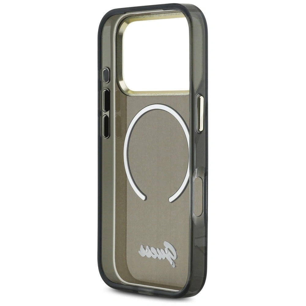 Etui Guess IML Script Metal MagSafe na iPhone 17 Pro Max - czarne – zdjęcie 7