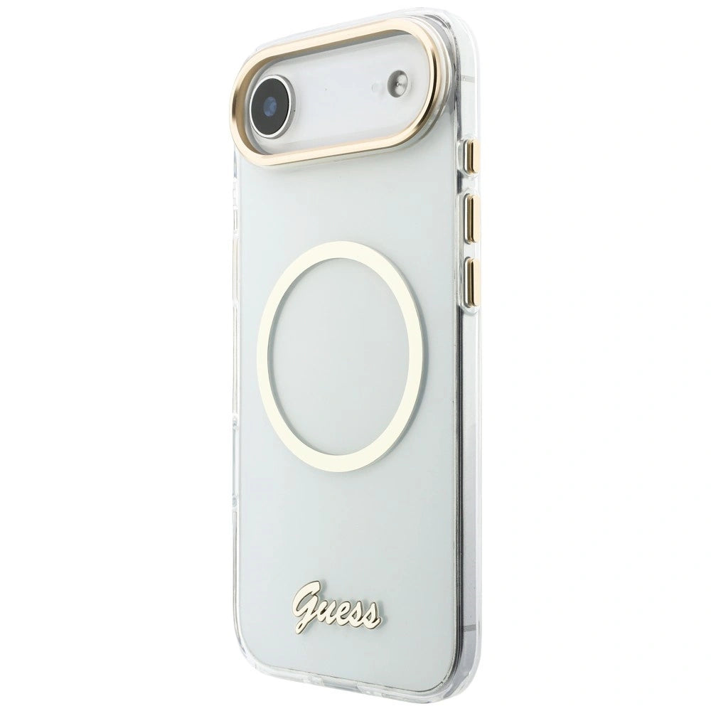 Etui Guess IML Script Metal MagSafe na iPhone Air - przezroczyste – zdjęcie 2