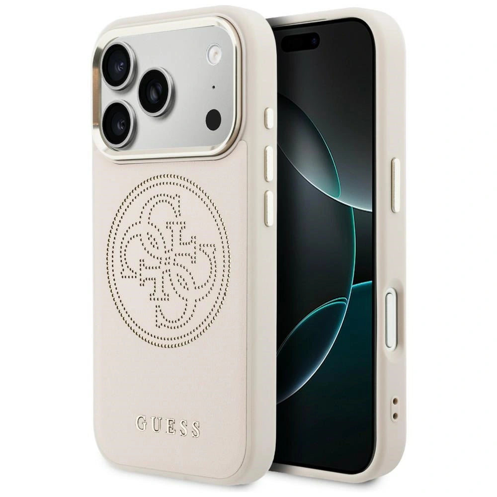 Etui Guess Perforated 4G MagSafe na iPhone 17 Pro - różowe