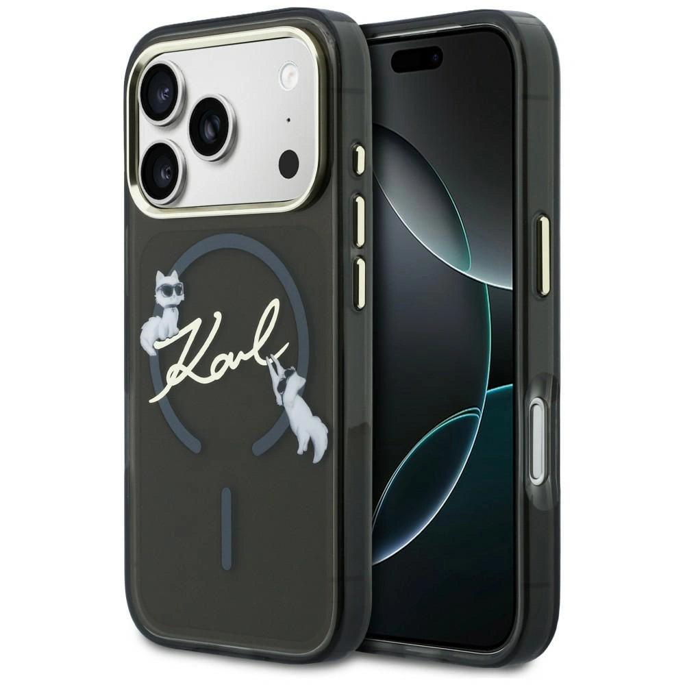 Etui Karl Lagerfeld IML Choupettes Karl na iPhone 17 Pro Max - czarne