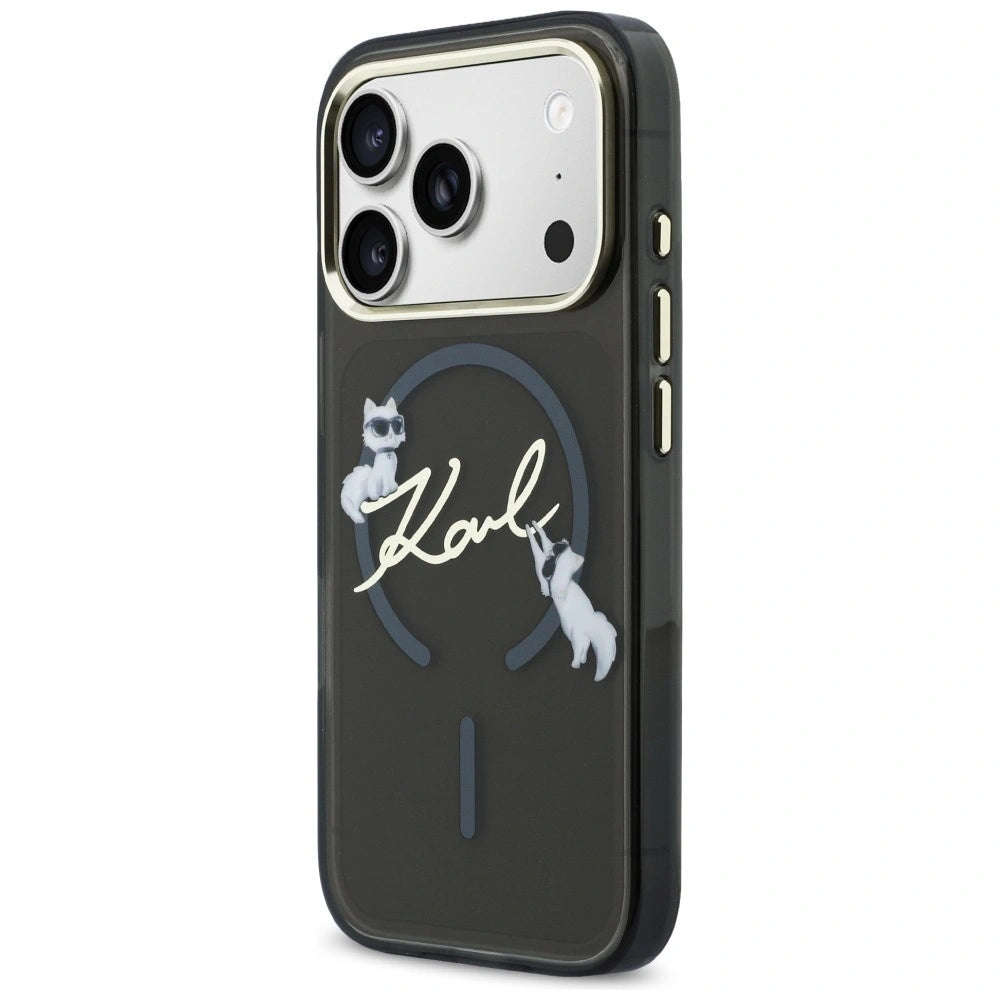 Etui Karl Lagerfeld IML Choupettes Karl na iPhone 17 Pro Max - czarne – zdjęcie 2