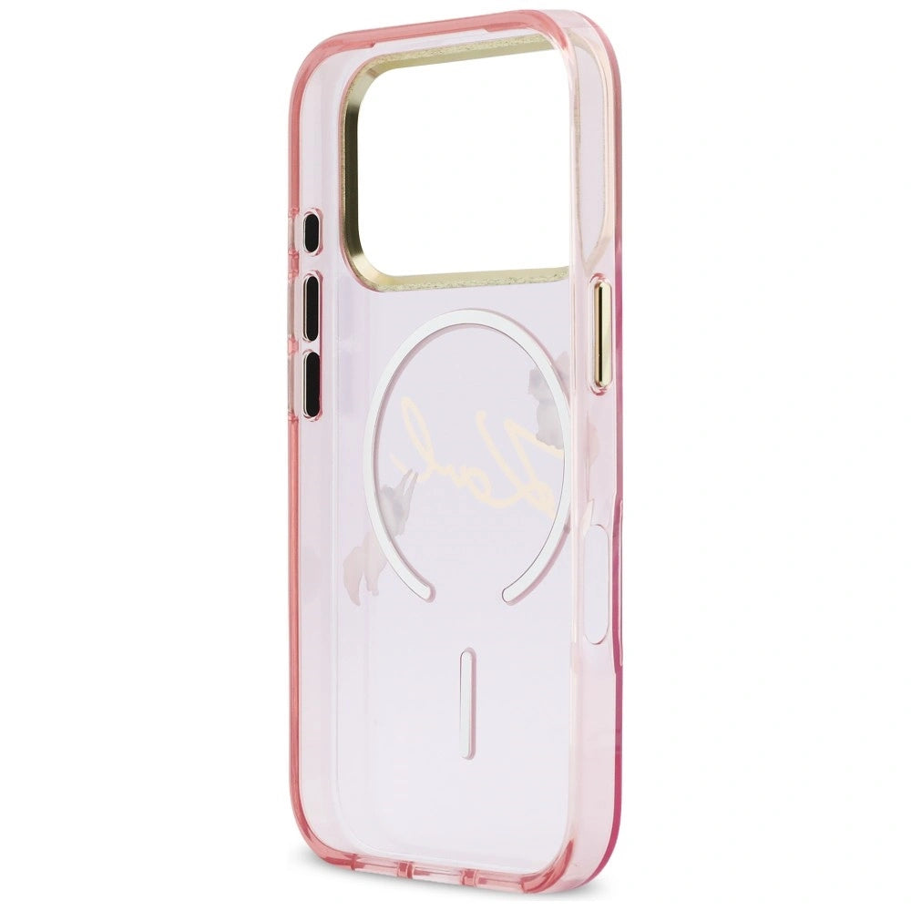 Etui Karl Lagerfeld IML Choupettes Karl Script na iPhone 17 Pro - różowe – zdjęcie 7