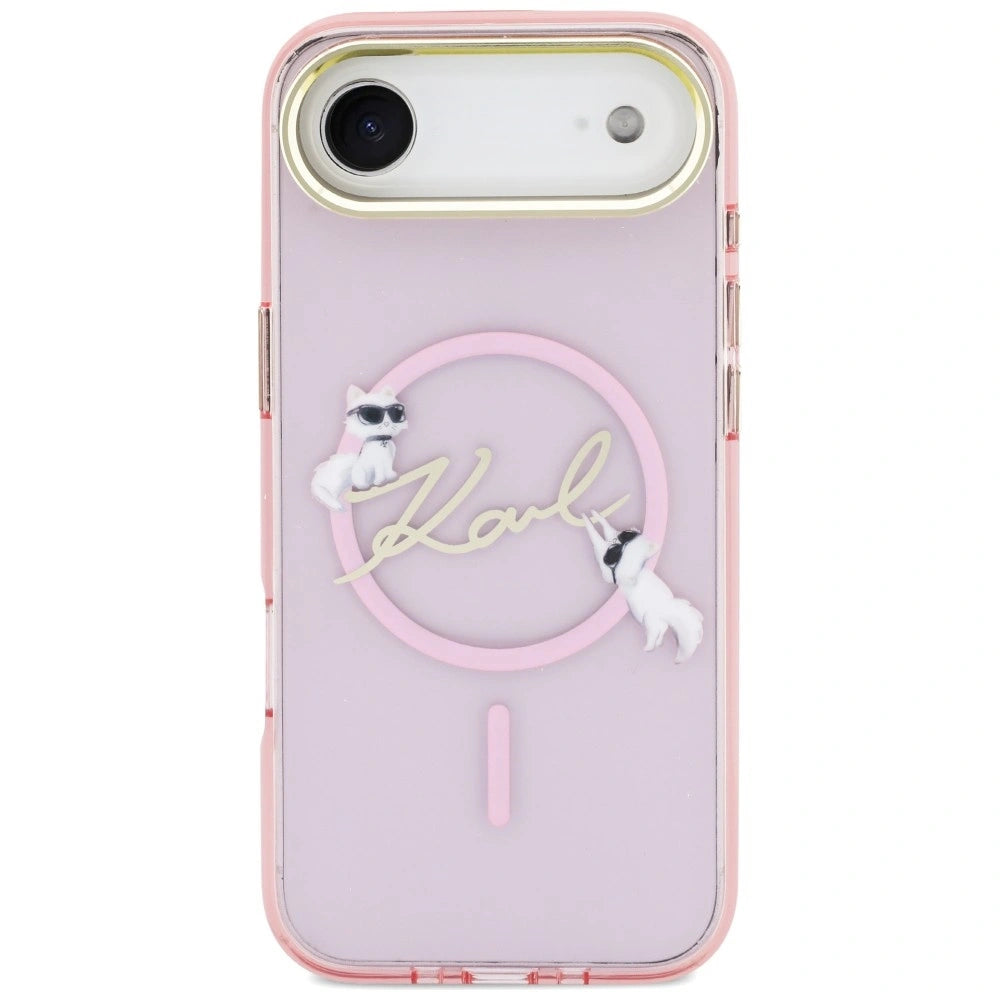 Etui Karl Lagerfeld IML Choupettes Karl Script Logo na iPhone Air - różowe – zdjęcie 3