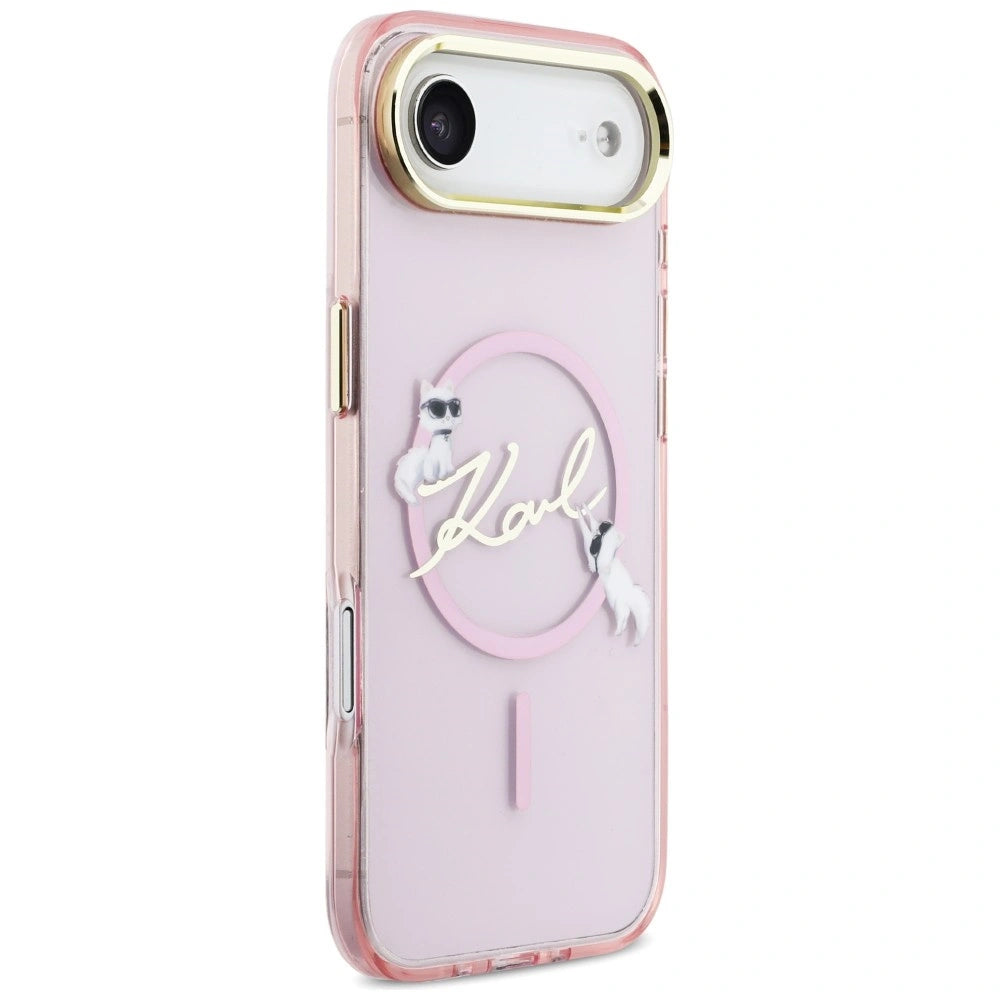Etui Karl Lagerfeld IML Choupettes Karl Script Logo na iPhone Air - różowe – zdjęcie 4